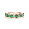 Six Emerald and Pavé Diamond Ring - mydiamond.ca