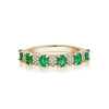 Six Emerald and Pavé Diamond Ring - mydiamond.ca