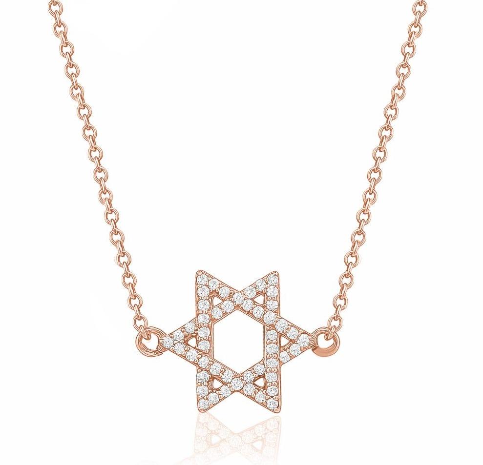STAR OF DAVID (0.23CTW) Necklace Mydiamond 14K ROSE GOLD