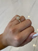 Swirl Princess Shape Halo Engagement Ring (1.50Ctw) Rings Mydiamond