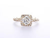 SWIRL PRINCESS SHAPE HALO ENGAGEMENT RING (1.50CTW) Rings Mydiamond 14K Yellow Gold 3.5