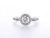 SWIRL ROUND HALO ENGAGEMENT RING (1.13CTW) Rings Mydiamond 14K White Gold 3.5