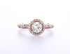 SWIRL ROUND HALO ENGAGEMENT RING (1.13CTW) Rings Mydiamond 14K Rose Gold 3.5