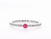 TANGY PINK SAPPHIRE RING (0.21CTW) Rings Mydiamond 14K White Gold 3.5