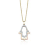 THREE COLOR HAMSA WITH DIAMONDS (0.23CTW) Necklace mydiamond.ca 14K YELLOW GOLD
