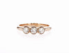 TINA THREE STONE DIAMOND RING (0.45CTW) Rings Mydiamond 14K Rose Gold 3.5