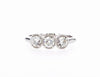 TINA THREE STONE DIAMOND RING (0.73CTW) Rings Mydiamond 14K White Gold 3.5