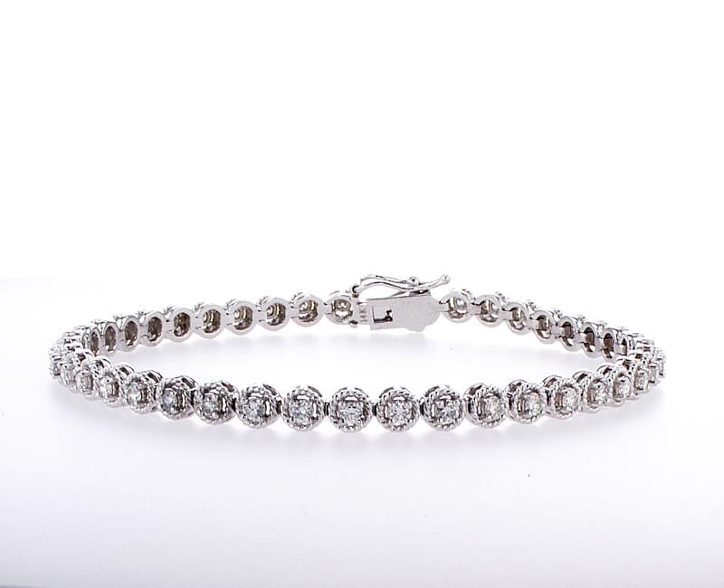 Bracelet de tennis Twist Halo (1.45ctw)