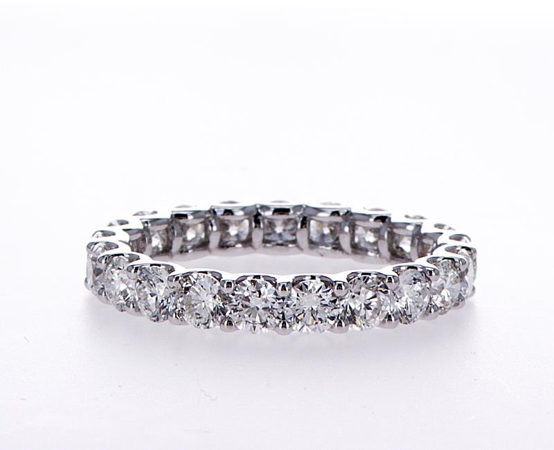 U-Shape Diamond Eternity Ring (2.15ctw) Rings Mydiamond 14K White Gold 4