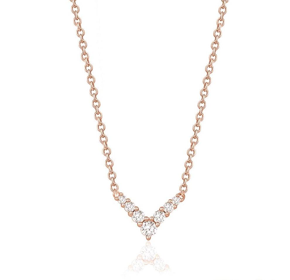 VICTORIA PENDANT (0.60CTW) Necklace Mydiamond 14K ROSE GOLD