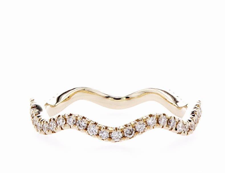 WAVEY STACK RING (0.36CTW) Rings Mydiamond 14K Yellow Gold 4.5