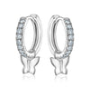Willow Huggies Charm(0.25Ctw) Earrings Mydiamond 14K WHITE GOLD Butterfly