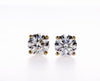 14K Gold Round Diamond Stud Earrings (1.00Ctw) - mydiamond.ca