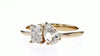 Lab-created pear and radiant diamond ring with white gold band - available at MyDiamond.ca"