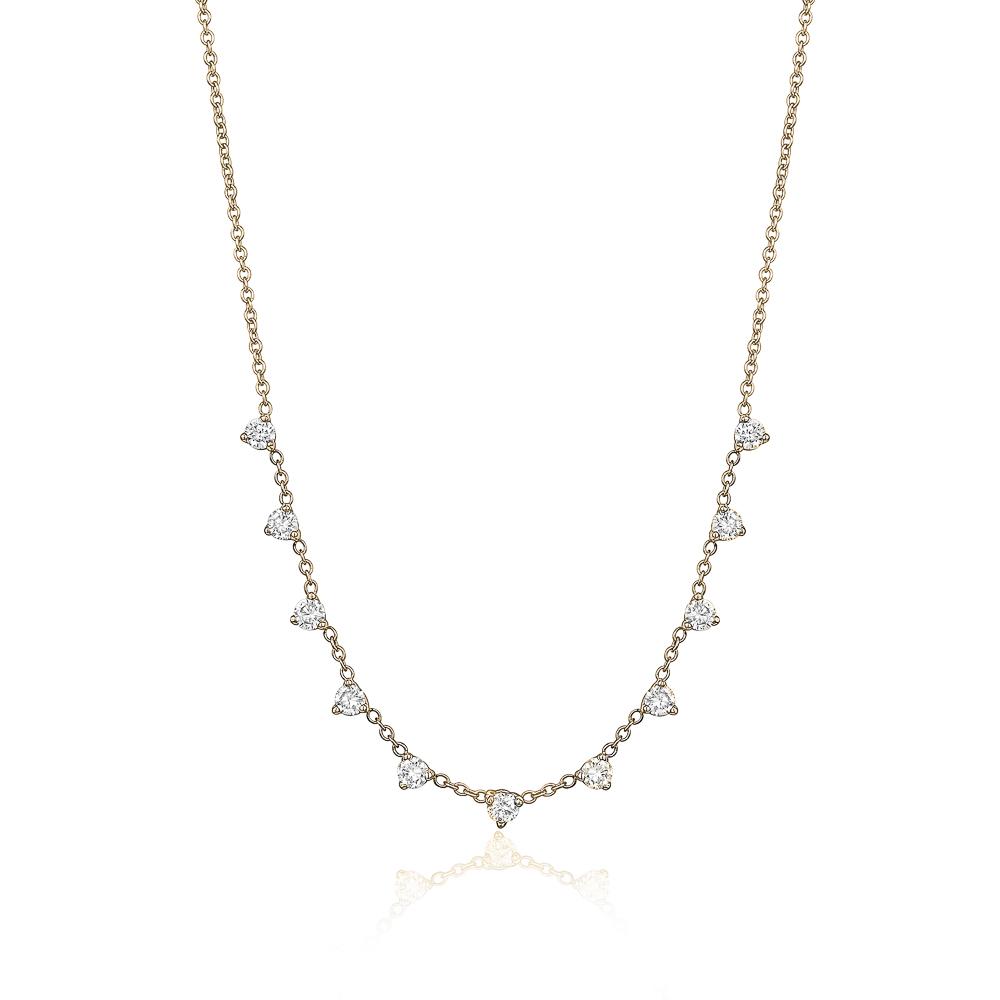 3 Prong Diamond Necklace - mydiamond.ca