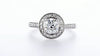 Bezel Halo Diamond Engagement Ring (1.00Ctw)