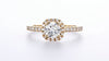 Round Diamond With Cushion Shape Halo Engagement Ring (1.00Ctw)