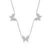 3 Pavé Butterfly Diamond Necklace