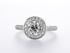 Bezel Halo Diamond Engagement Ring (1.27Ctw) - mydiamond.ca