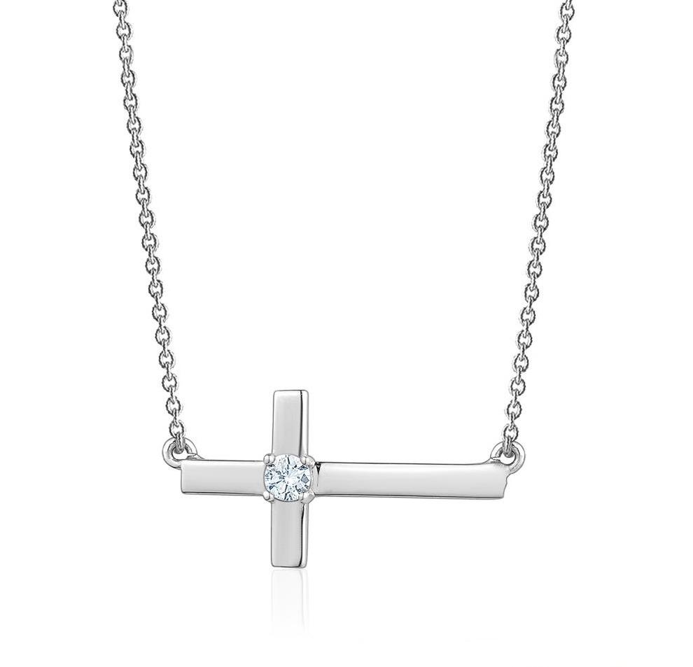 Christina Cross Pendant (0.10Ctw) - mydiamond.ca