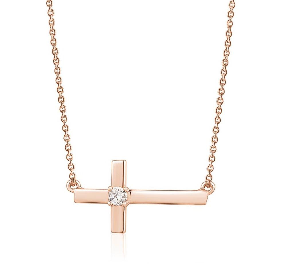 Christina Cross Pendant (0.10Ctw) - mydiamond.ca