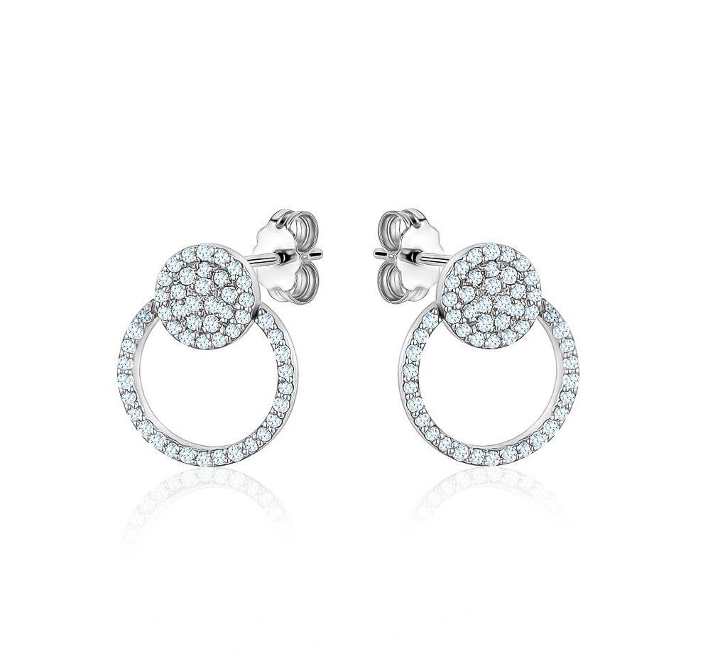 Circle In Circle Diamond Earrings (0.45Ctw) - mydiamond.ca