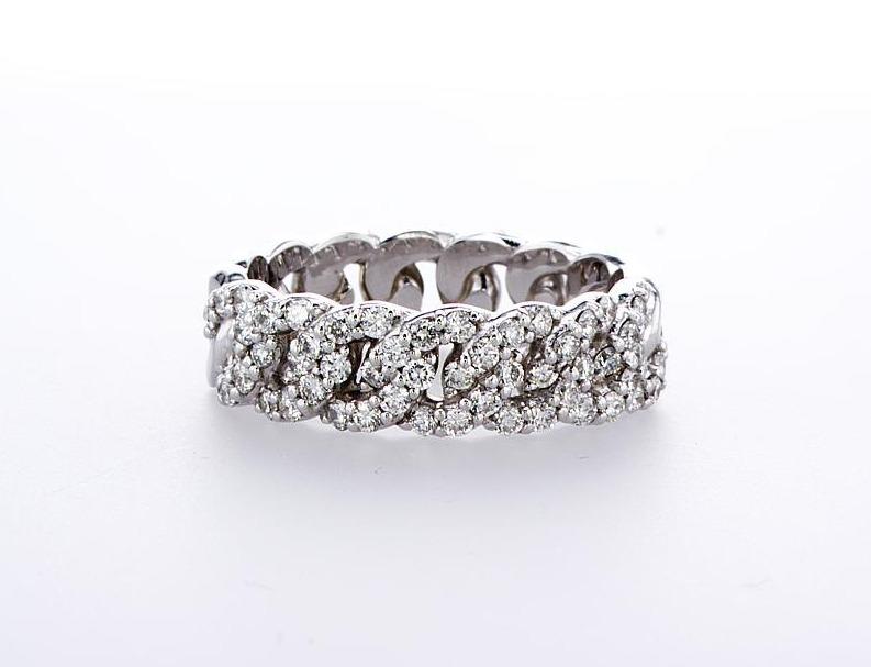 Curb Link With Half Way Diamond Ring (0.63Ctw) - mydiamond.ca