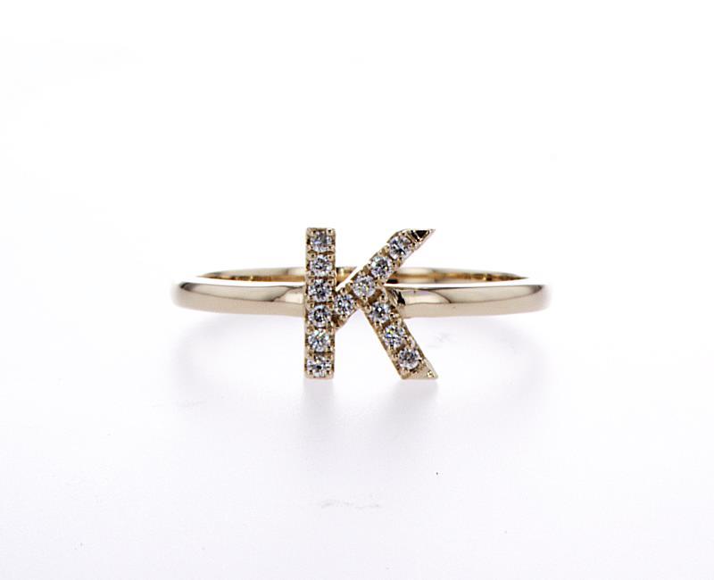 Diamond Initial Ring - mydiamond.ca