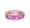Emerald Cut Pink Sapphire Eternity Ring (7.55Ctw) - mydiamond.ca