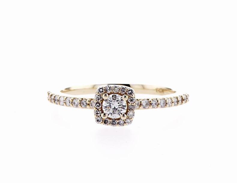 Jennifer Halo Diamond Ring (0.40Ctw) - mydiamond.ca