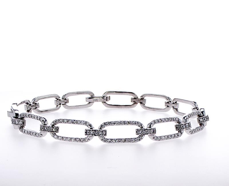 14K Link Diamond Bracelet