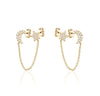 Moon Star Chain Diamond Earrings (0.25Ctw) - mydiamond.ca