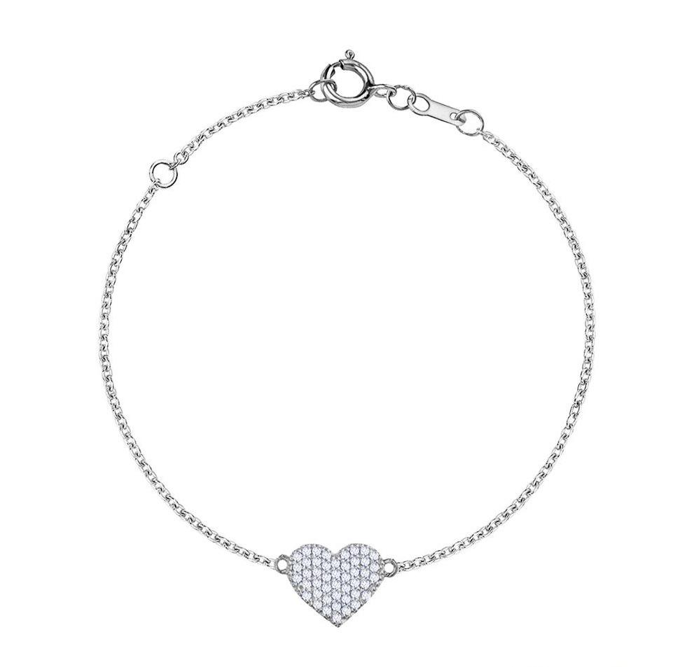 My Single Heart Pave Bracelet - mydiamond.ca