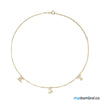 Necklace with Diamond Letters - Center Necklace mydiamond.ca 14K Yellow Gold 3
