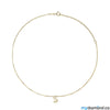 Necklace with Diamond Letters - Center Necklace mydiamond.ca 14K Yellow Gold 1