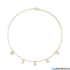 Necklace with Diamond Letters - Center Necklace mydiamond.ca 14K Yellow Gold 5