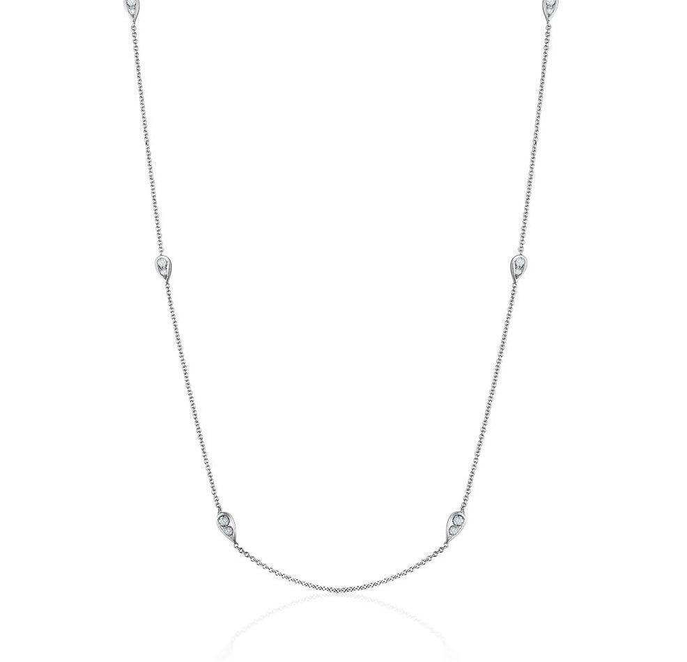 Pear By The Yard (0.30CTW) Necklace Mydiamond 14K WHITE GOLD