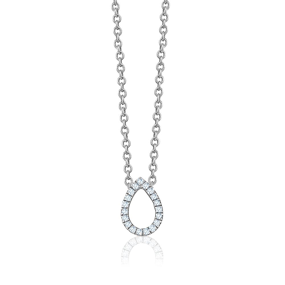 Pear Frame Diamond Necklace - mydiamond.ca