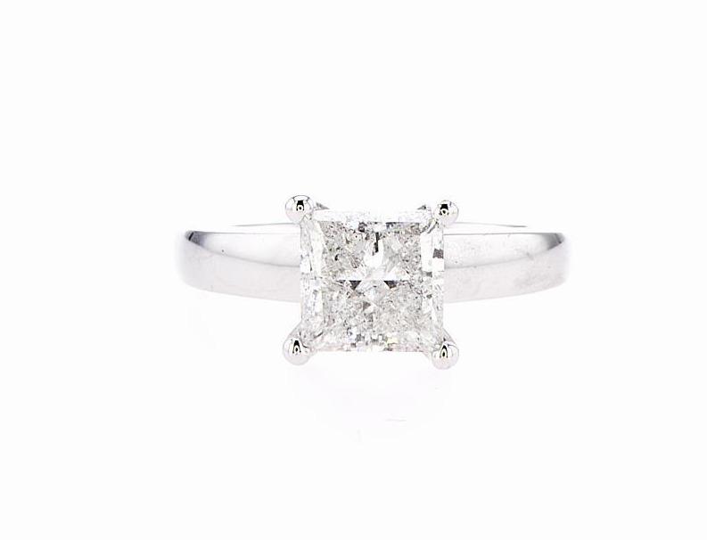Princess Solitaire Diamond Ring (2.00Ctw) - mydiamond.ca