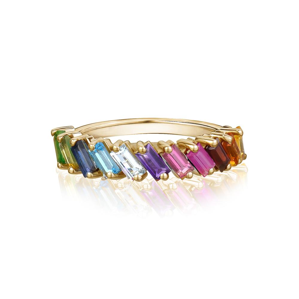 Rainbow Baguette Cut Ring - mydiamond.ca