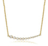 Single Prong Curved Bar Diamond Necklace (0.60ctw) Necklace Mydiamond 14K Yellow Gold