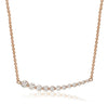 Single Prong Curved Bar Diamond Necklace (0.60ctw) Necklace Mydiamond 14K Rose Gold