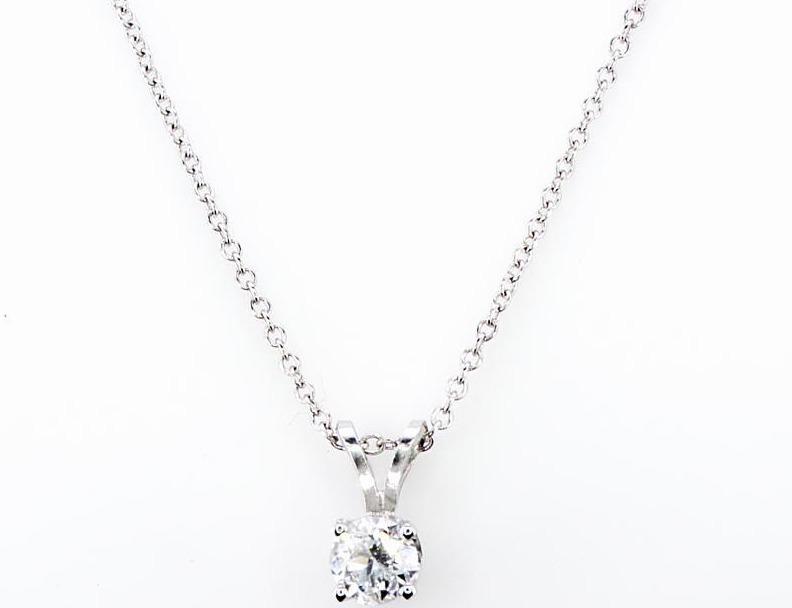 SOLITAIRE DIAMOND PENDANT (0.30CTW) Necklace Mydiamond 14K WHITE GOLD