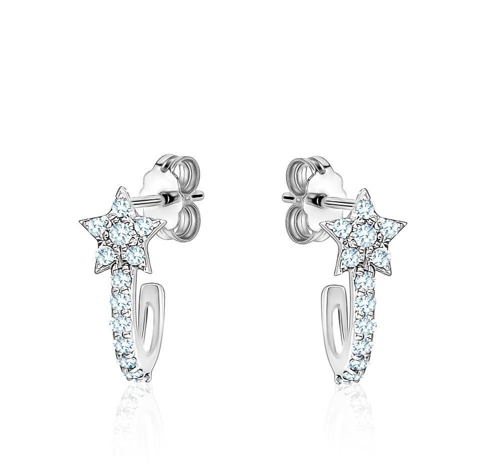 Star Light Diamond Earrigs (0.20CTW) Earrings Mydiamond 14K WHITE GOLD