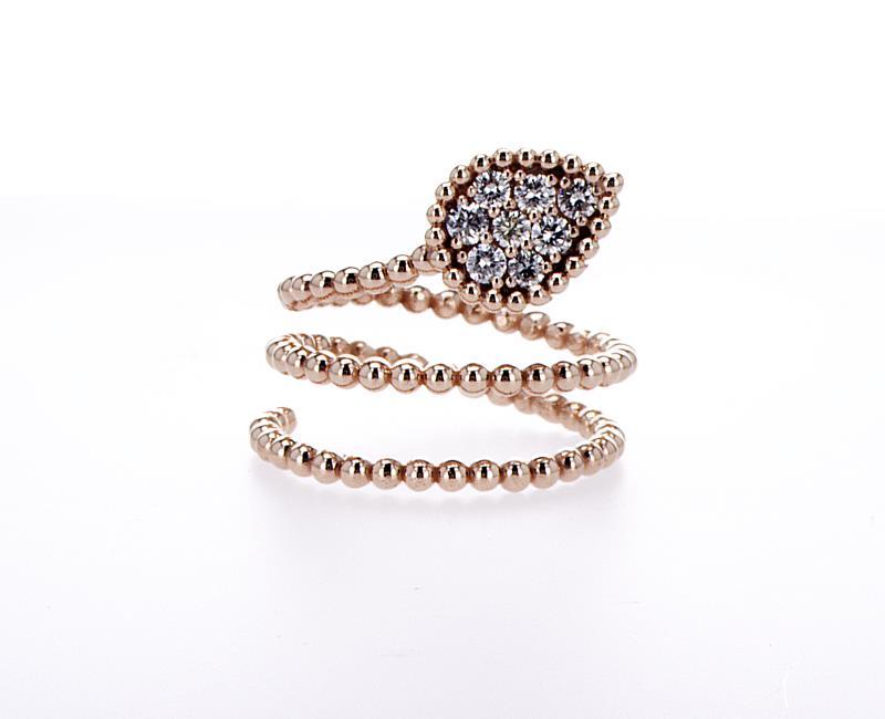 Swirl Pearshape Diamond ring Rings Mydiamond