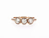 TINA THREE STONE DIAMOND RING (0.73CTW) Rings Mydiamond 14K Rose Gold 3.5