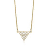 TRIANGLE PAVE NECKLACE (0.20CTW) Necklace Mydiamond 14K YELLOW GOLD