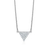 TRIANGLE PAVE NECKLACE (0.20CTW) Necklace Mydiamond 14K WHITE GOLD