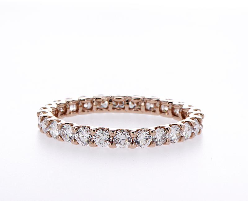 U-Shape Diamond Eternity Ring (1.15ctw) Rings Mydiamond 14K White Gold 4