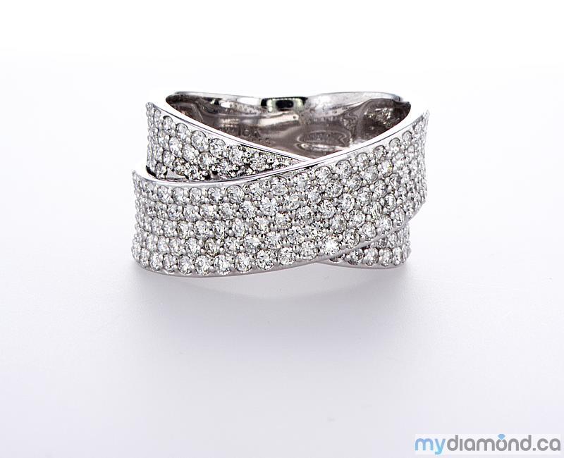 X DIAMOND RING (1.38CTW) Rings Mydiamond 14K White Gold 3.5